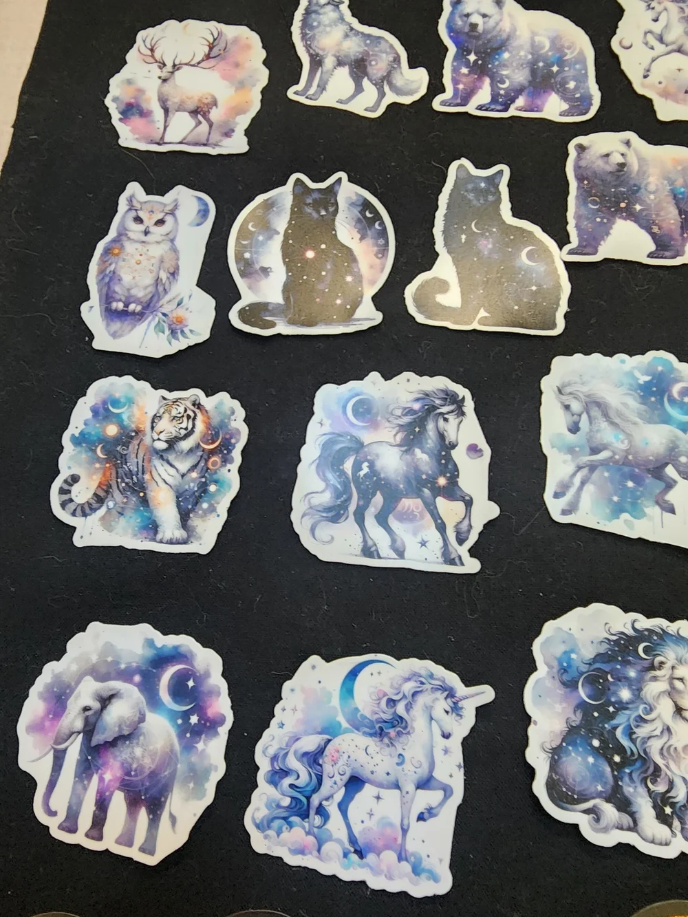 50 Assorted Animal & Celestial Stickers